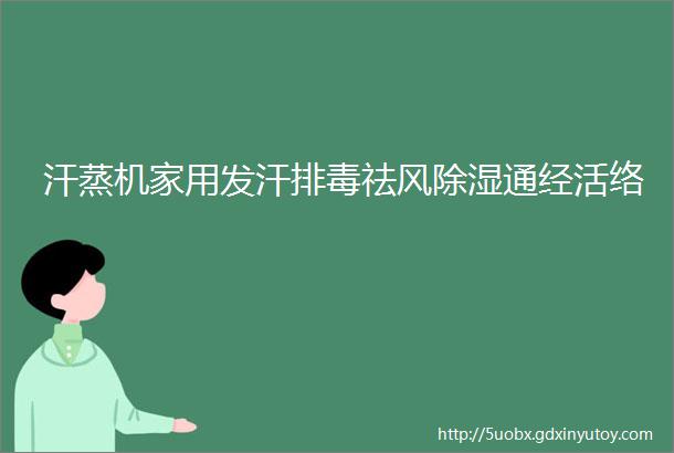 汗蒸机家用发汗排毒祛风除湿通经活络